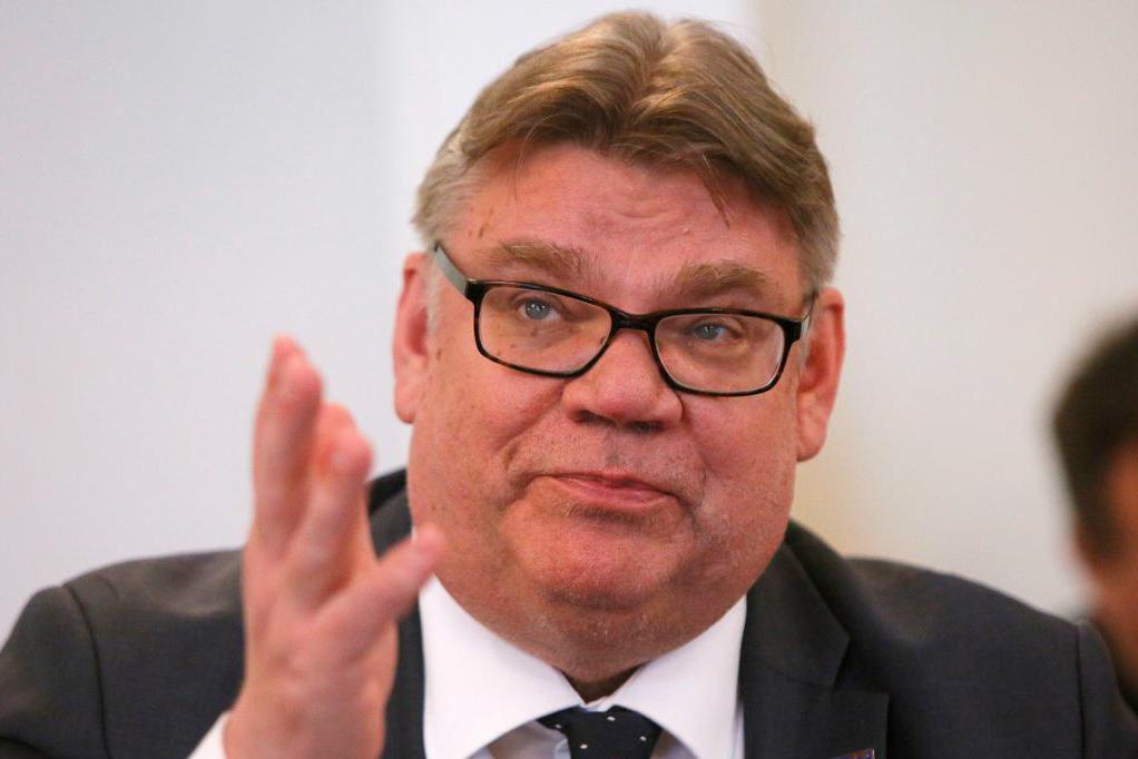 Timo Soini, Sannfinländarnas partiledare och Finlands utrikesminister. Foto:
Sergej Chuzavkov/AP/TT. Arkivbild.