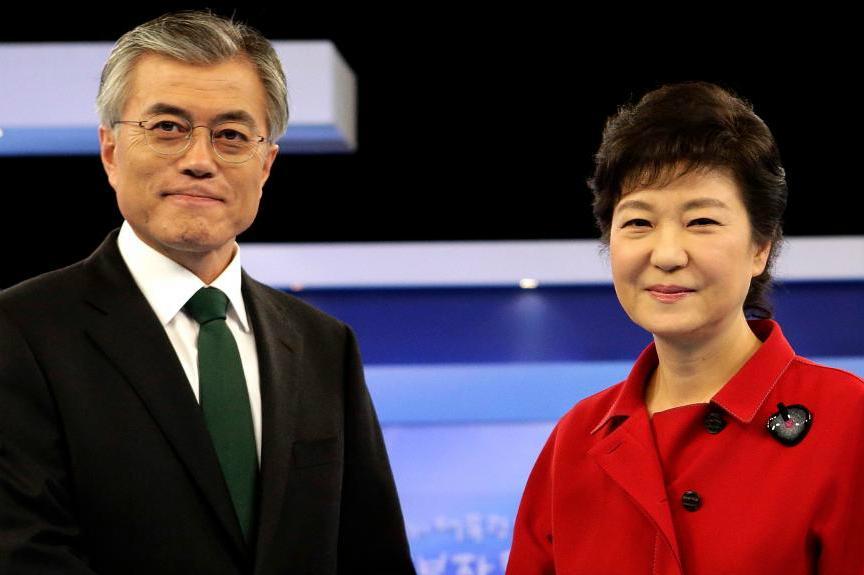 
Både Moon Jae-In och Park Geun-Hye var presidentkandidater 2012. Foto: Lee Jin-man/AP/TT-arkivbild                                            