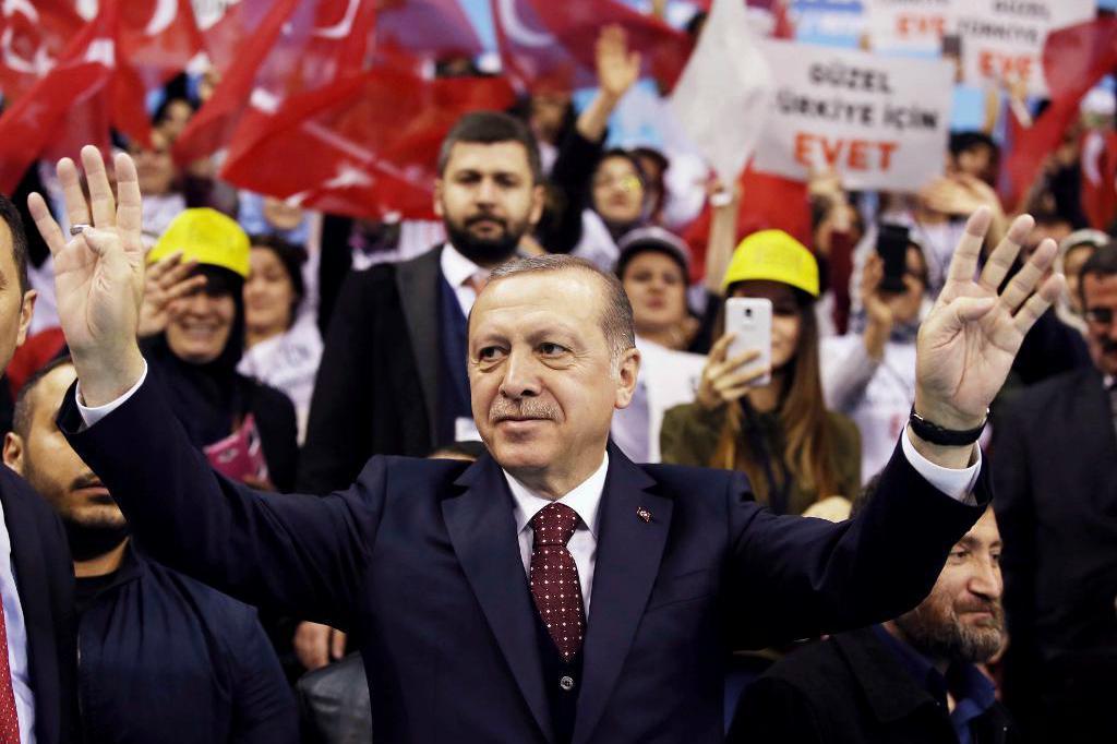 

Recep Tayyip Erdogan.  Foto: Yasin Bulbul /AP/TT-arkivbild                                                                                        