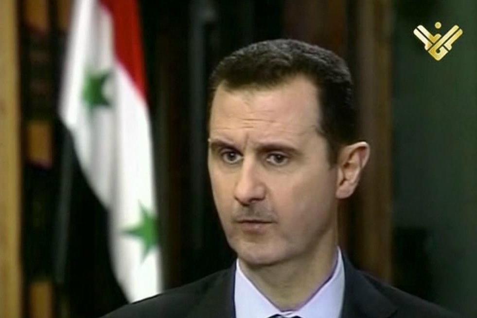 Syriens president Bashar al-Assad. Arkivbild. Foto: Al-Manar Television via AP