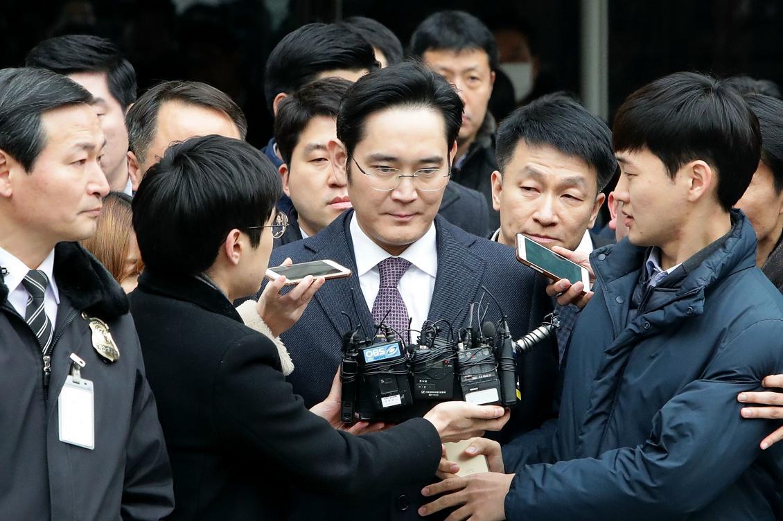 Mutmisstänkt. Samsungs "tronföljare" Lee Jae-Yong.   Foto: Chung Sung-Jun /Getty Images