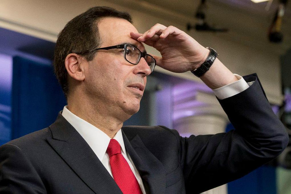 USA:s finansminister Steve Mnuchin ser stora skattesänkningar nalkas. Foto: Andrew Harnik/AP/TT
