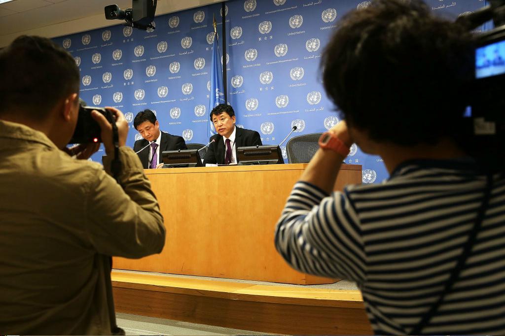 
I FN sade Nordkoreas FN-ambassadör Kim in Ryong att de mått och steg som Trump administrationen har tagit på sistone, av Nordkorea uppfattas som hot. Foto: Spencer Platt /Getty Images                                            