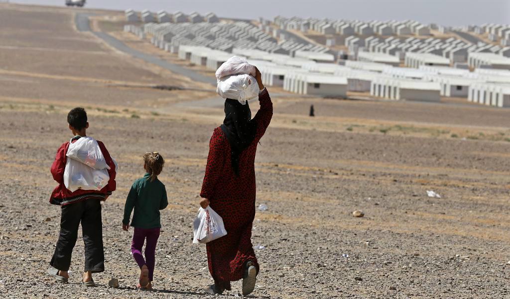 

Det jordanska flyktinglägret i Azraq öppnade i april 2014. Foto: Raad Adayleh/AP/TT-arkivbild                                                                                        