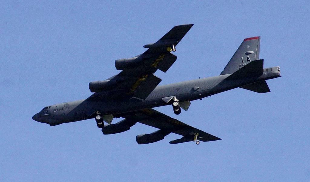
USA deltar bland annat med bombflygplanet B-52. Foto: Ron Soliman/Pacific Daily News/AP/TT-arkivbild                                            