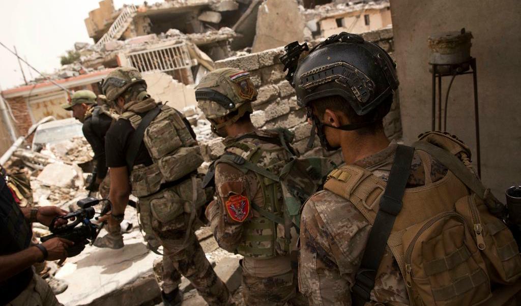 Irakiska specialstyrkor i Mosul. Arkivbild. Foto: Maya Alleruzzo/AP/TT