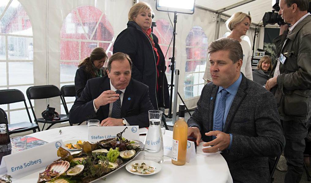 Stefan Löfven och Islands statsminister, Bjarni Benediktsson under dagens besök i Norge. Foto: Hommedal, Marit