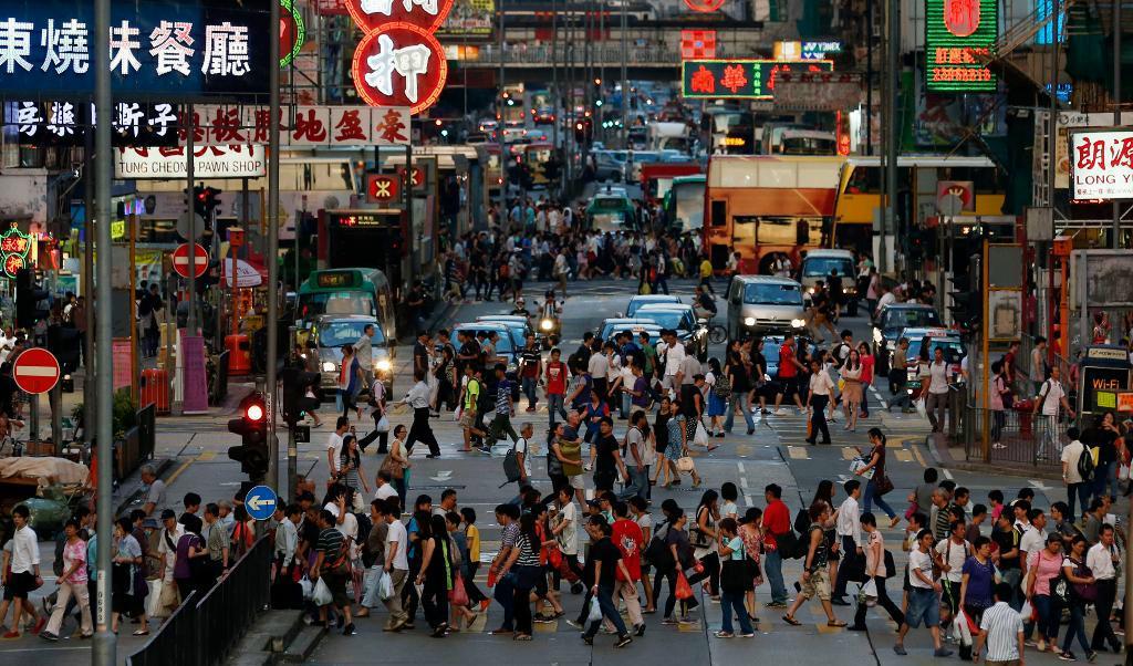 
Det är kamp om utrymmet i Hongkong. Bilden visar affärskvarteren Mongkok. Arkivbild.                                            
