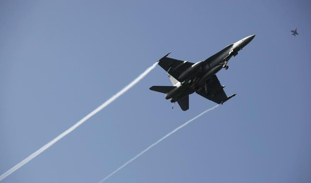 
Ett amerikanskt stridsflygplan. Planet på bilden har inget med texten att göra. Foto: Jon Gambrell/AP/TT-arkivbild                                            