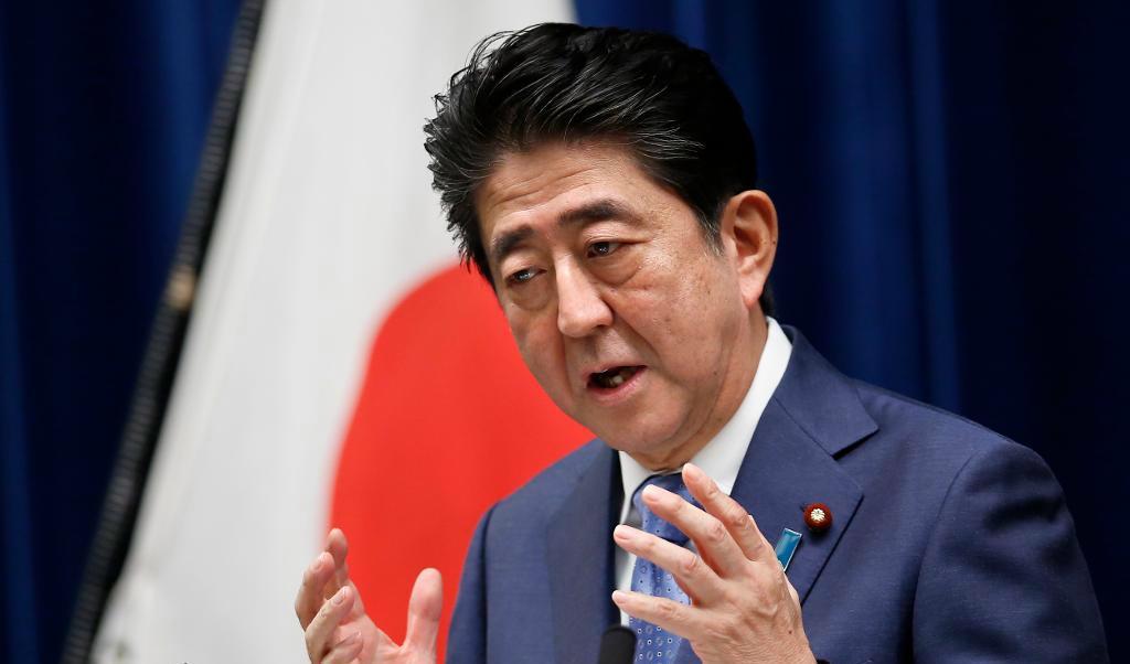 
Japans premiärminister Shinzo Abe besöker Sverige i helgen. Foto: Shizuo Kambayashi/AP/TT-arkivbild                                            