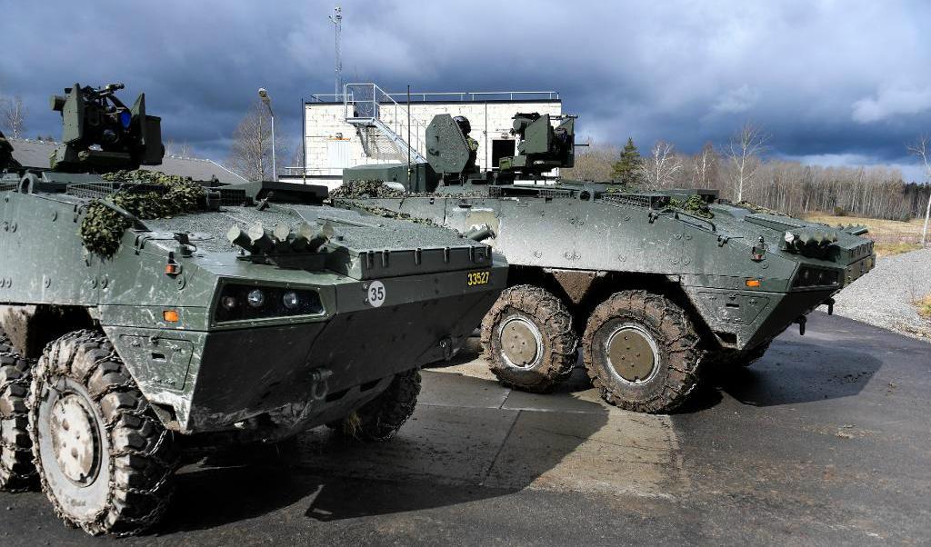 Uppgifter om militära fordon finns hos Transportstyrelsen, enligt Försvarsmakten. Foto: TT/Arkivbild.