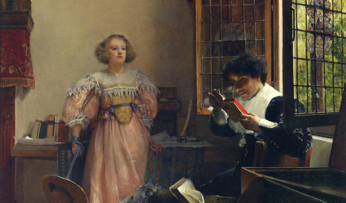 Detalj av "The Persistent Reader" av Laura Theresa Alma-Tadema (England 1852–1909). Privat ägo. Foto: Art Renewal Center