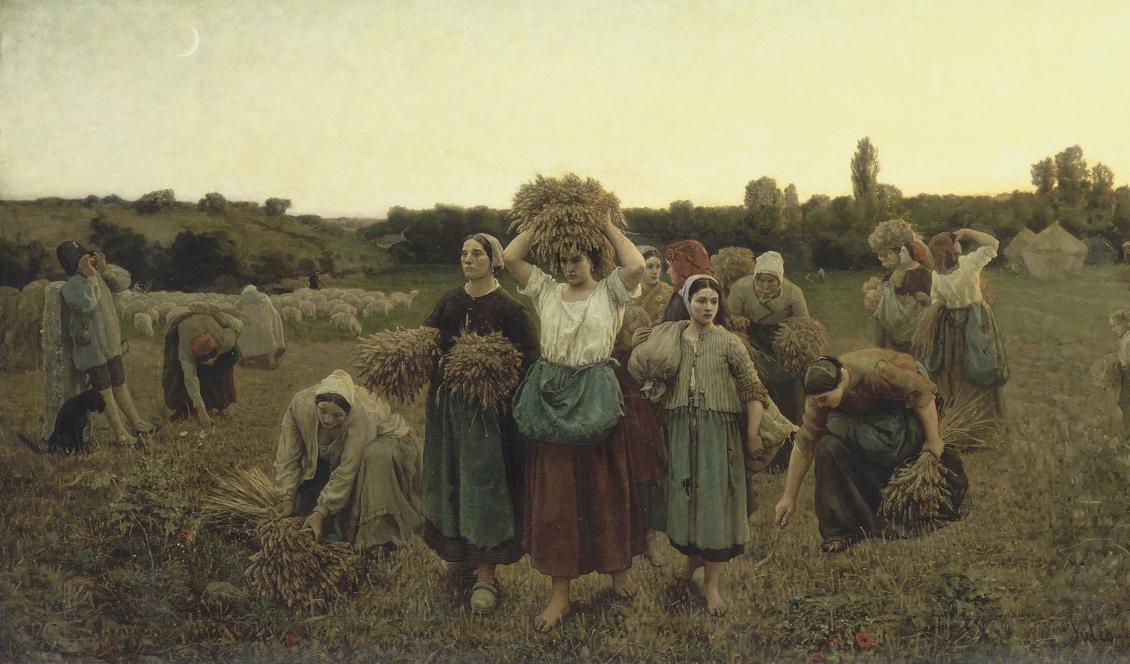 Detalj av Jules Bretons “Calling in the Gleaners,” 1859.