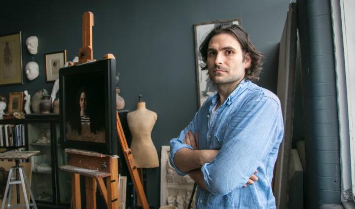 målare och akademichef på Florence Academy of Arts USA-filial, i sin ateljé i Jersey, New Jersey, den 26 oktober 2017. Foto: Milene Fernandez