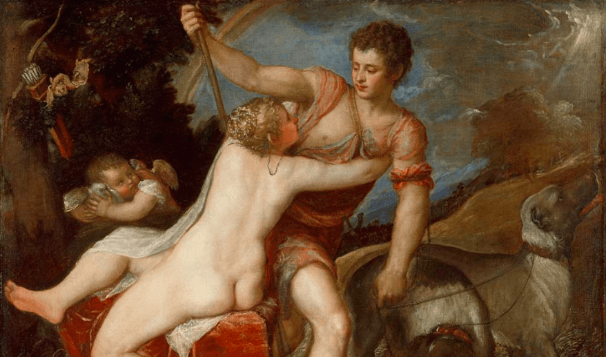 



Detalj av "Venus and Adonis", Tizan Vecelli (ca 1490-1576)                                                                                                                                                                                