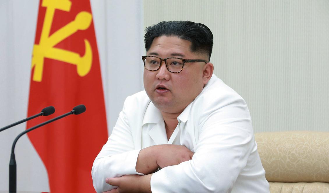 





Kim Jong-Un, numera klädd i vitt. Bilden uppges vara en vecka gammal, men han har samma klädsel även på färskare bilder. Foto: KCNA/TT                                                                                                                                                                                                                                                                        