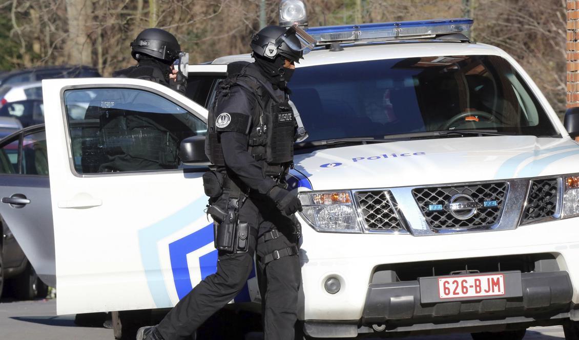 









Belgisk polis. Bilden är från ett annat tillfälle. Foto: Francois Walschaerts/AP/TT                                                                                                                                                                                                                                                                                                                                                                                                                                                        