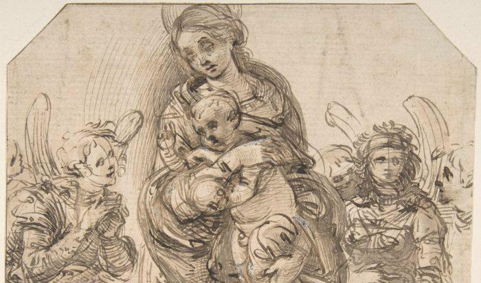 









“Virgin and Child Attended by Angels,” tillskriven Filippino Lippi (ca 1457–1504). Penna och brunt bläck, högdagrar i gouache. Rogers Fund, 1968. Foto: The Metropolitan Museum of Art                                                                                                                                                                                                                                                                                                                                                                                                                                                        