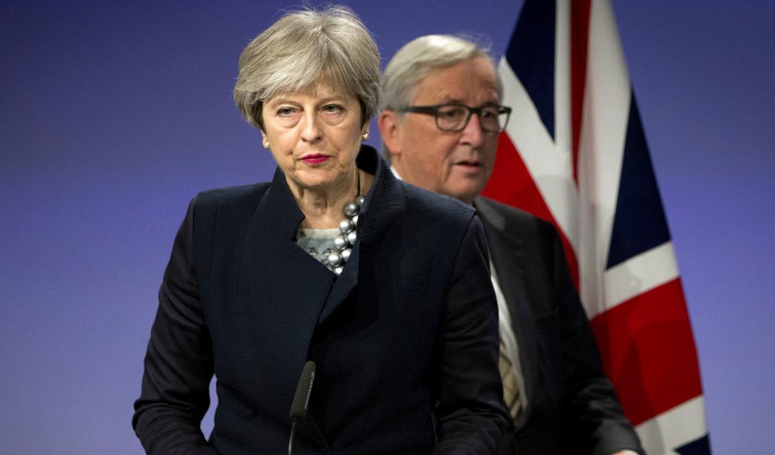 

Theresa May presenterade brexitplanen i dag. Foto: Virginia Mayo/AP/TT-arkivbild                                                                                        