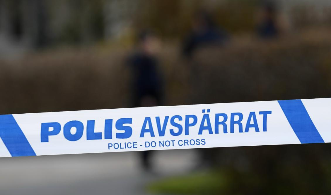 Uppsalapolisen har hittat flera kilo sprängmedel i ett "allmänt utrymme" i ett bostadsområde. Foto: Johan Nilsson/TT-arkivbild