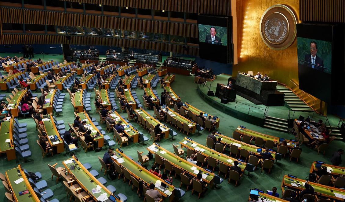 FN:s generalförsamling har sitt 73:e möte i New York den 29 september 2018. Foto: Don Emmert/AFP/Getty Images