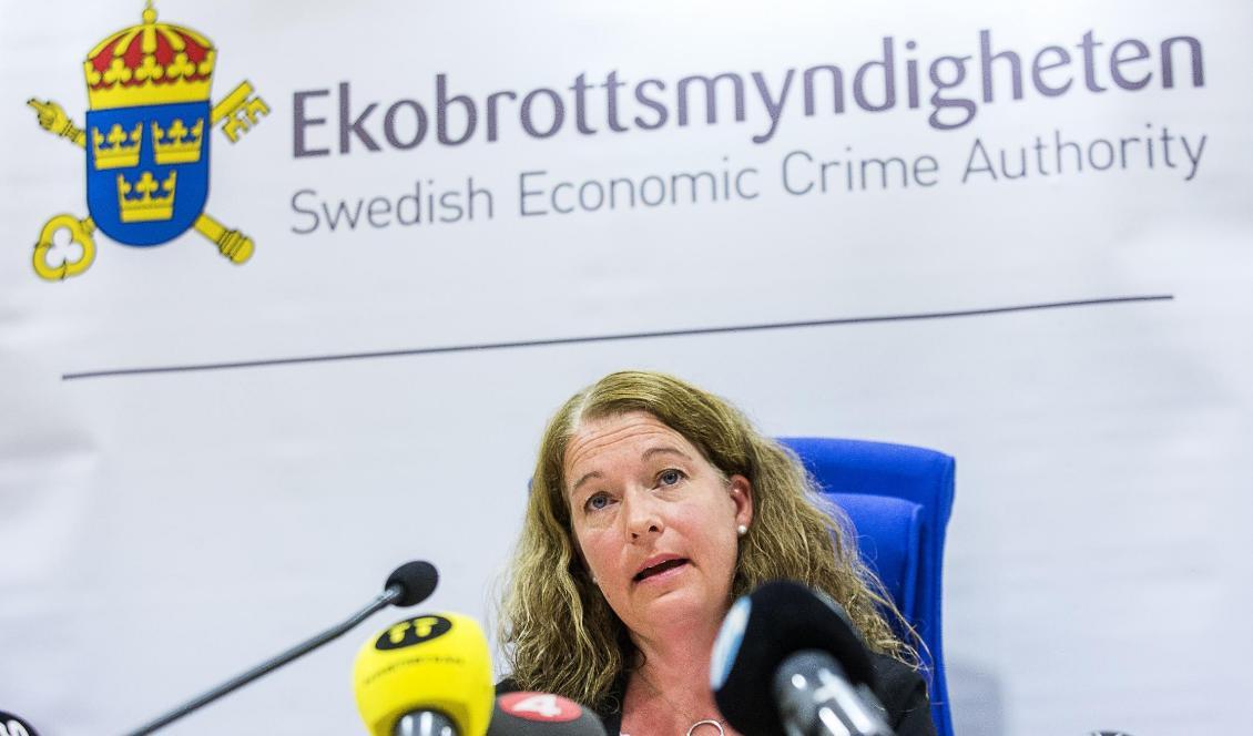 Anna Lander är en av åklagarna som lett utredningen mot de fem män som åtalats misstänkta för att ha sålt fuskpaket till högskoleprovet. Foto: Stefan Jerrevång/TT