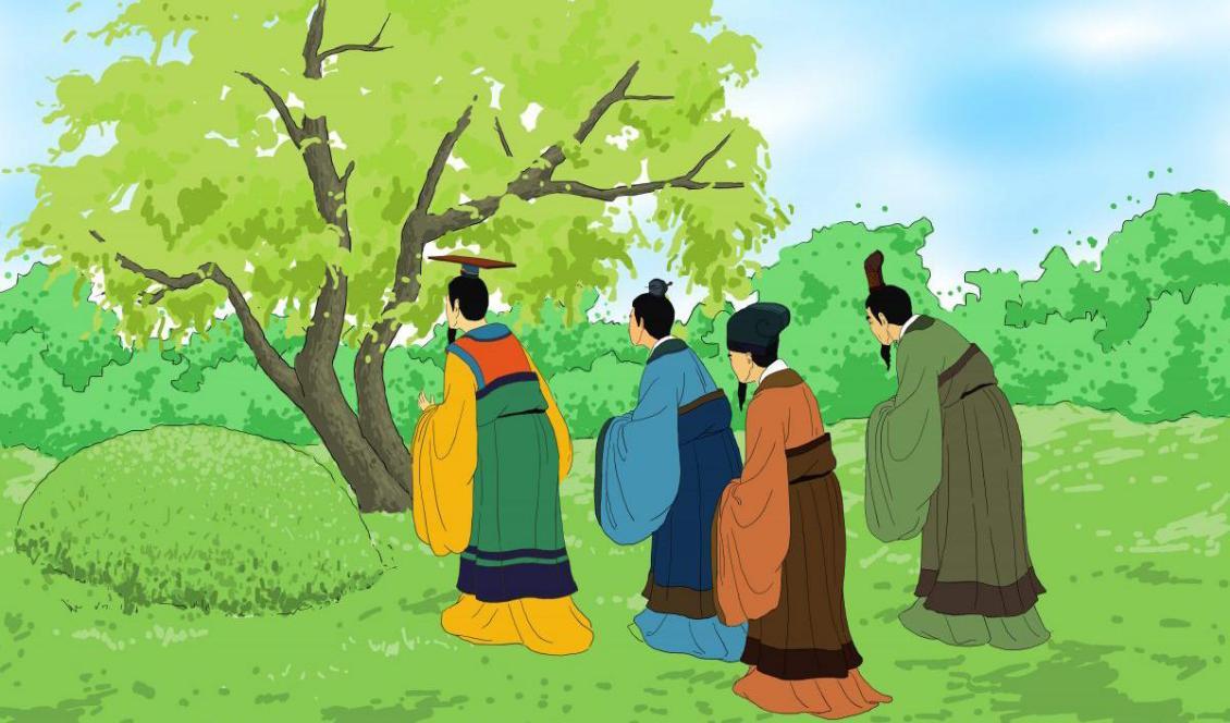 


Året efter Jies död besökte kungen av staten Jin hans grav under pilträdet. Till deras överraskning hade det nästan nedbrända trädet fått nytt liv med nya grönskade grenar. De kände det som de fick en hälsning från Jie. Zhiching Chen/The Epoch Times                                                                                                                                                