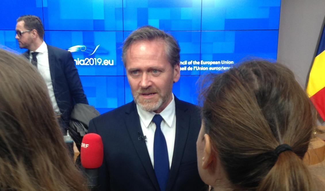 Danmarks utrikesminister Anders Samuelsen har tryckt på för att få till stånd nya EU-sanktioner mot Iran. Foto: Wiktor Nummelin/TT