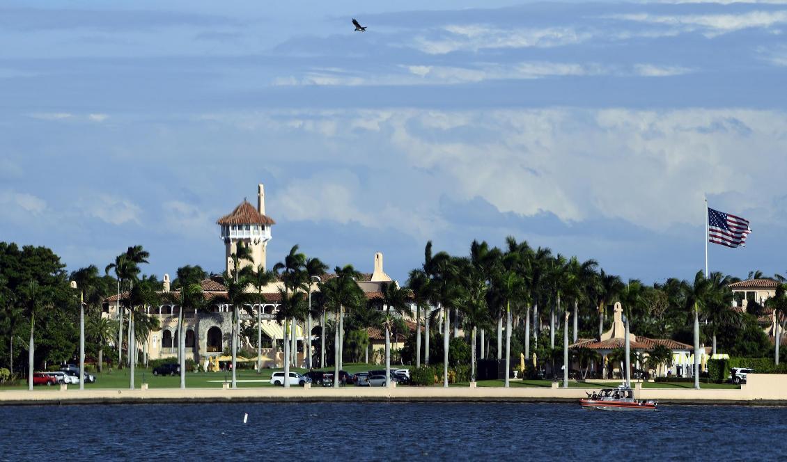 USA:s president Donald Trumps egendom och klubb Mar-a-Lago i Florida i USA. Foto: Susan Walsh/AP/TT-arkivbild