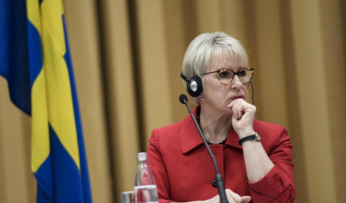Utrikesminister Margot Wallström (S) bekräftar nu för TT att det hållits samtal med Nord- och Sydkorea samt USA i Sverige. Foto: Pontus Lundahl/TT-arkivbild