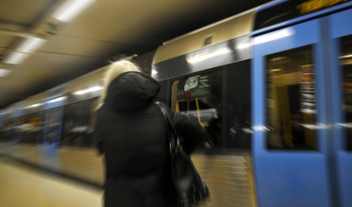 Tumult uppståd i samband med en biljettkontroll i Stockholms tunnelbana. Foto: Hasse Holmberg/TT-arkivbild