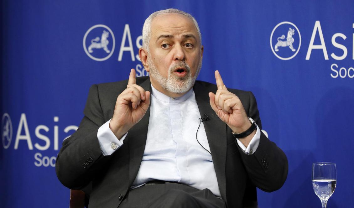 "Det kommer inte att bli krig eftersom vi inte vill ha ett krig", säger Irans utrikesminister Mohammad Javad Zarif. Foto: Richard Drew/AP/TT-arkivbild