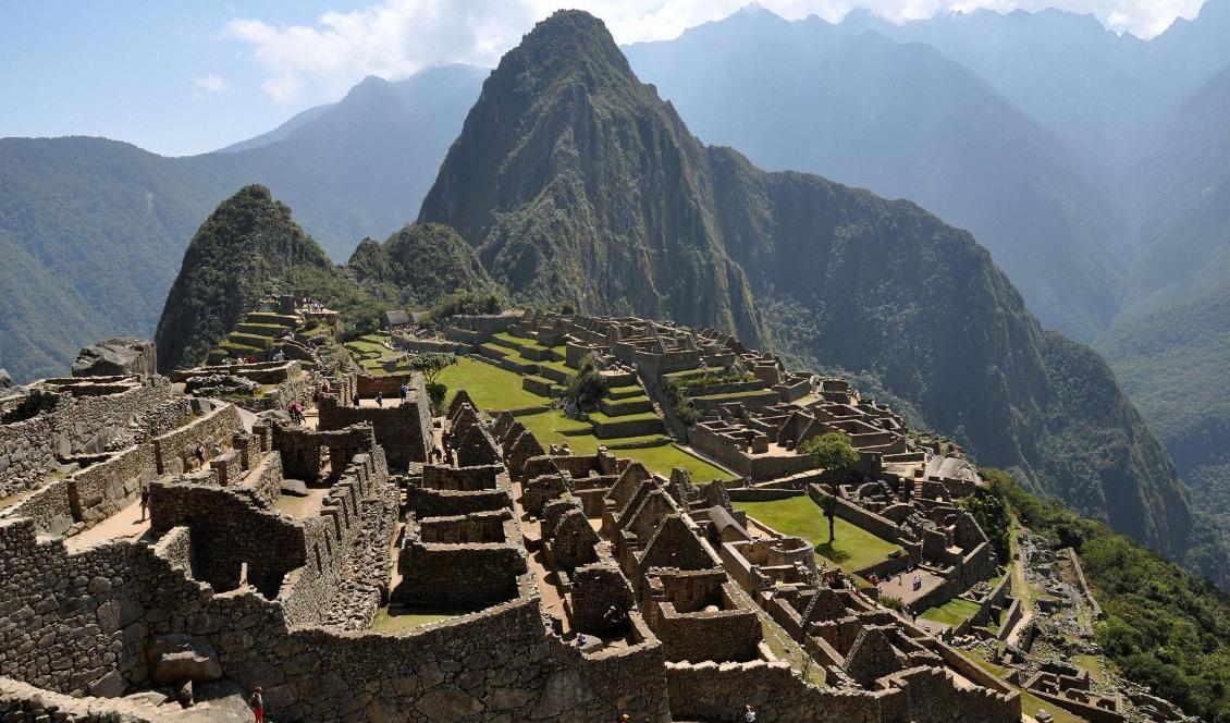 Machu Picchu i Peru. Foto: Kyodo/AP/TT-arkivbild