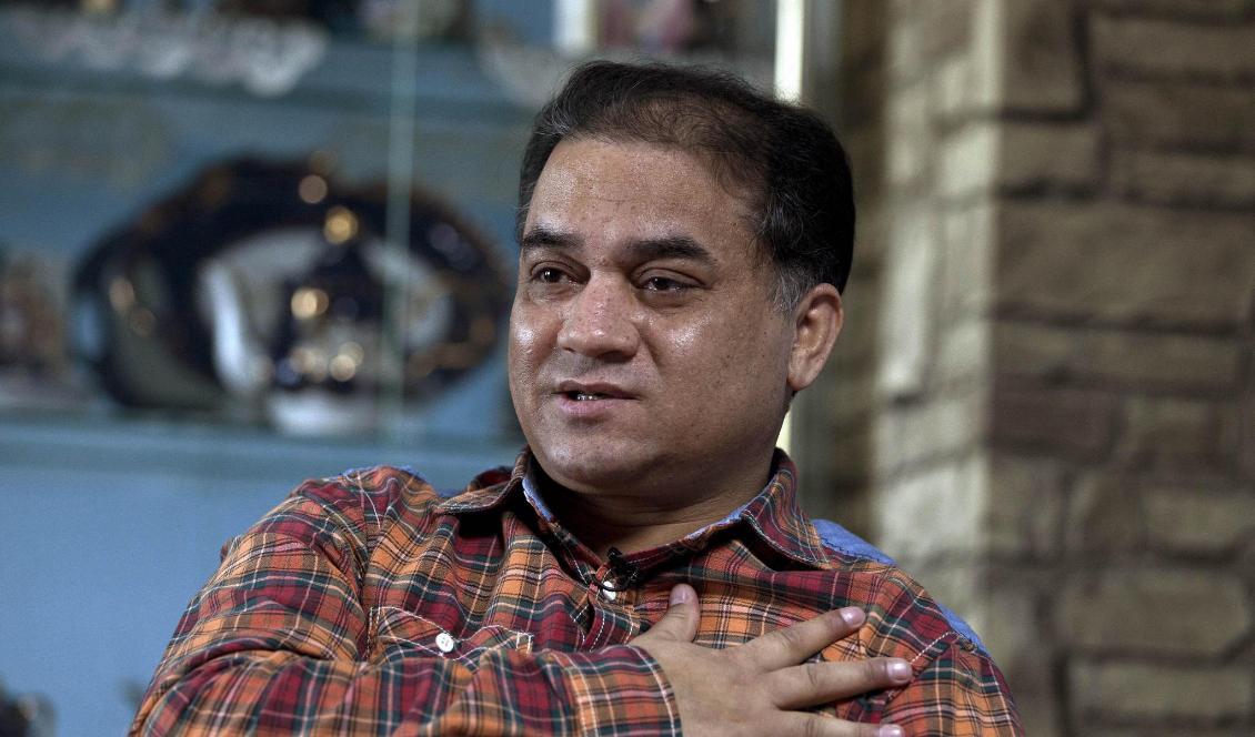 Uiguraktivisten Ilham Tohti, fängslad i Kina sedan 2014, får årets Sacharov-pris av EU-parlamentet. Foto: Andy Wong/AP/TT-arkivbild
