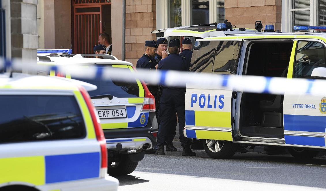 
Flera personer har skadats vid ett våldsbrott i centrala Kristianstad. Foto: Johan Nilsson/TT                                                