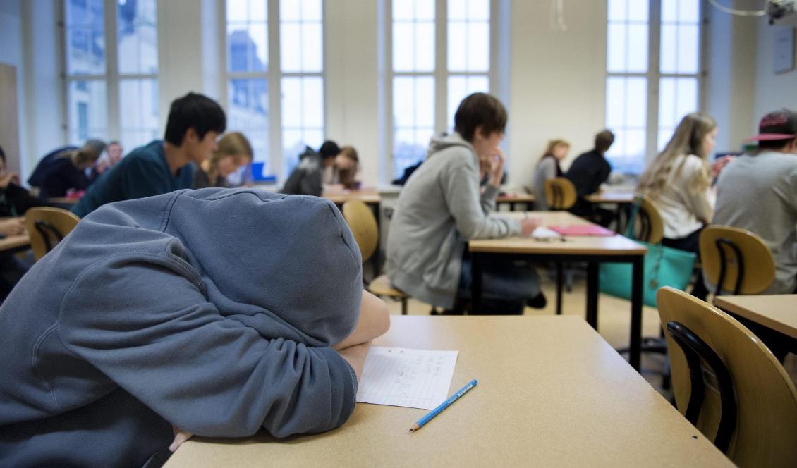 En skola i Laholm kan få brist på bord till hösten efter ett beslut i förvaltningsrätten. Foto: Jessica Gow/TT-arkivbild