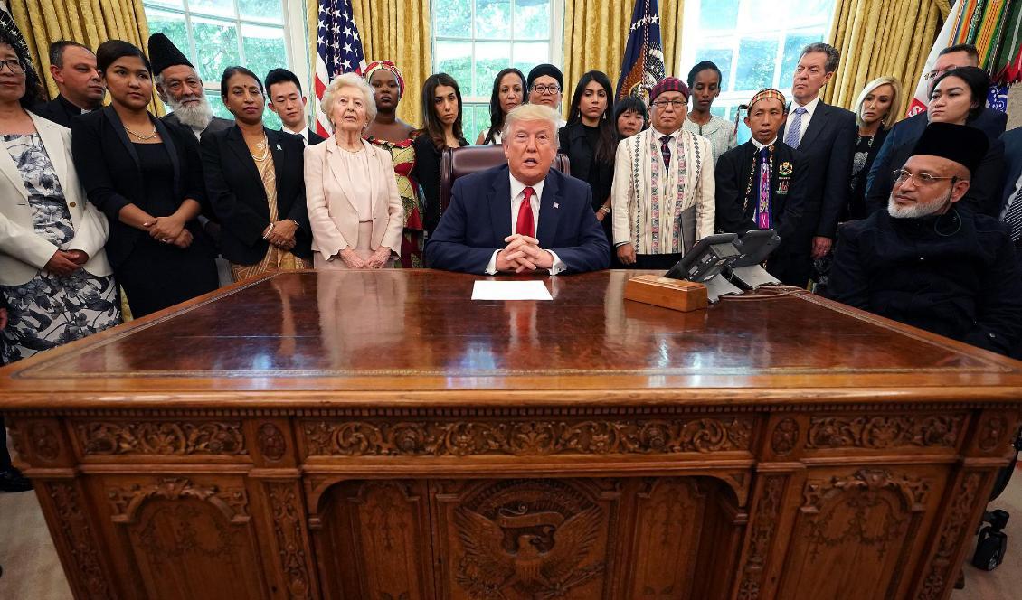 





USA:s president Donald Trump träffade 27 personer från 17 länder som förföljs för sin tro. Foto: Chip Somodevilla/Getty Images                                                                                                                                                                                                                                                                                                