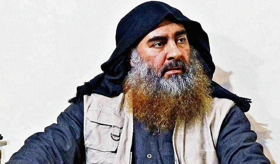 Arkivbild av IS-ledaren Abu Bakr al-Baghdadi som dog under ett USA-anfall i slutet av oktober. Foto: USA:s försvarsdepartement/AP/TT