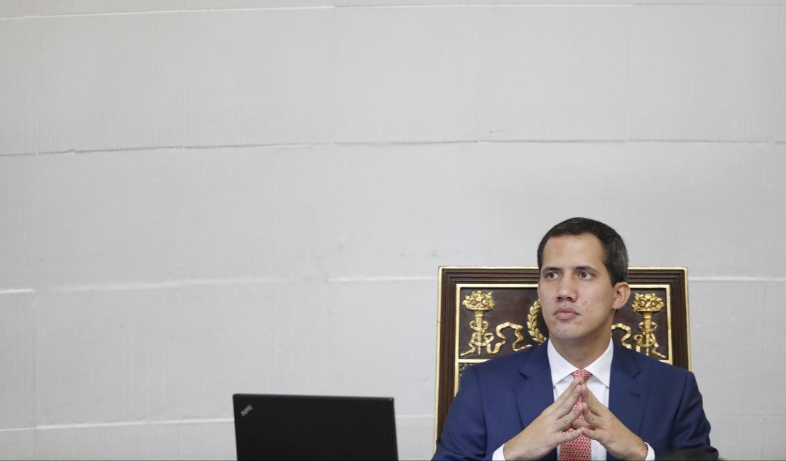 Juan Guaidó, oppositionsledare och självutnämnd president i Venezuela. Foto: Ariana Cubillos/AP/TT-arkivbild
