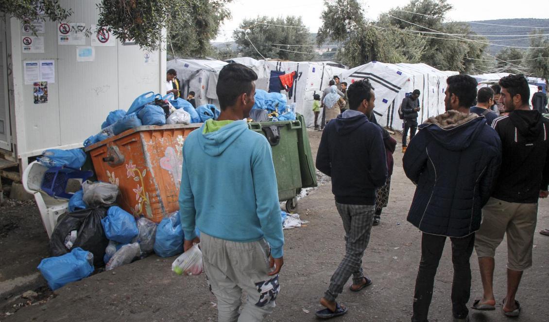 Flyktinglägret Moria på den grekiska ön Lesbos. Foto: Sofia Axelsson Sofroniadou/TT-arkivbild