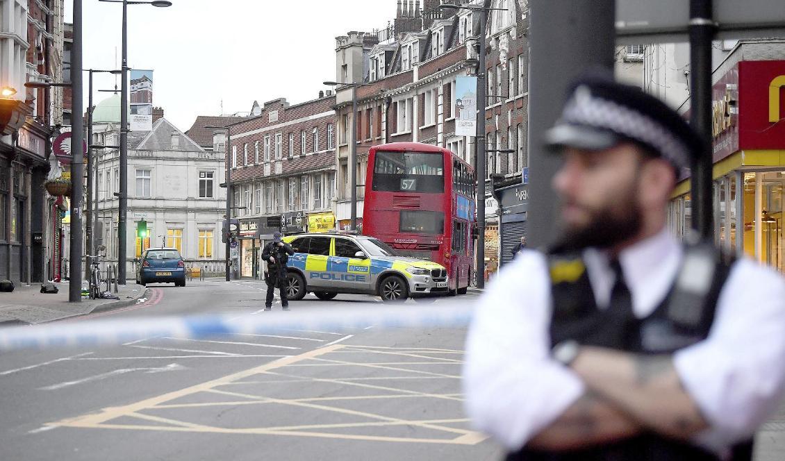 Efter den terrorrelaterade attacken i Streatham i södra London nyligen inför Storbritannien en nödlag som ska hindra terrordömda att släppas ur fängelse i förtid. Foto: Victoria Jones/AP/TT-arkivbild
