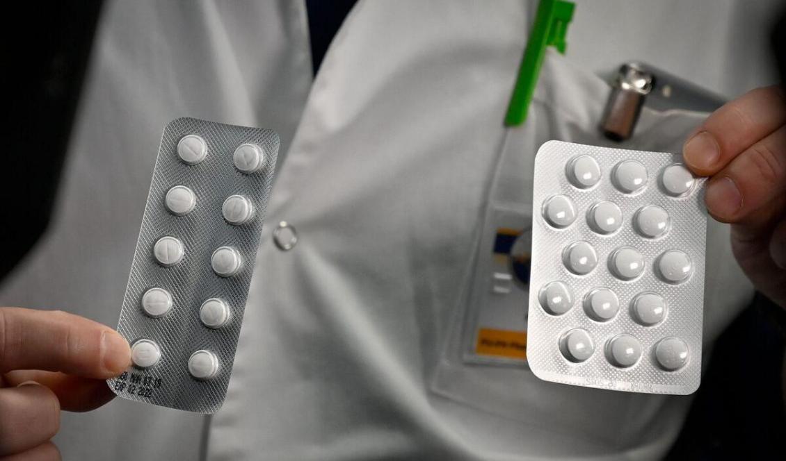 Hydrokloroqin och klorokintabletter visas upp av en läkare vid IHU Mediterranee Infektion Institute i Marseille, Frankrike, den 26 februari, 2020. Foto: Gerard Julien, AFP via Getty Images.