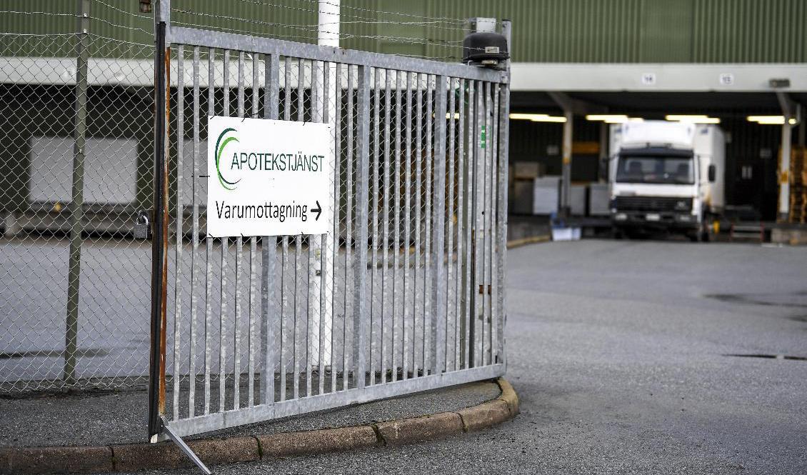 Apotekstjänst lager i Uppsala. Foto: Pontus Lundahl/TT-arkivbild