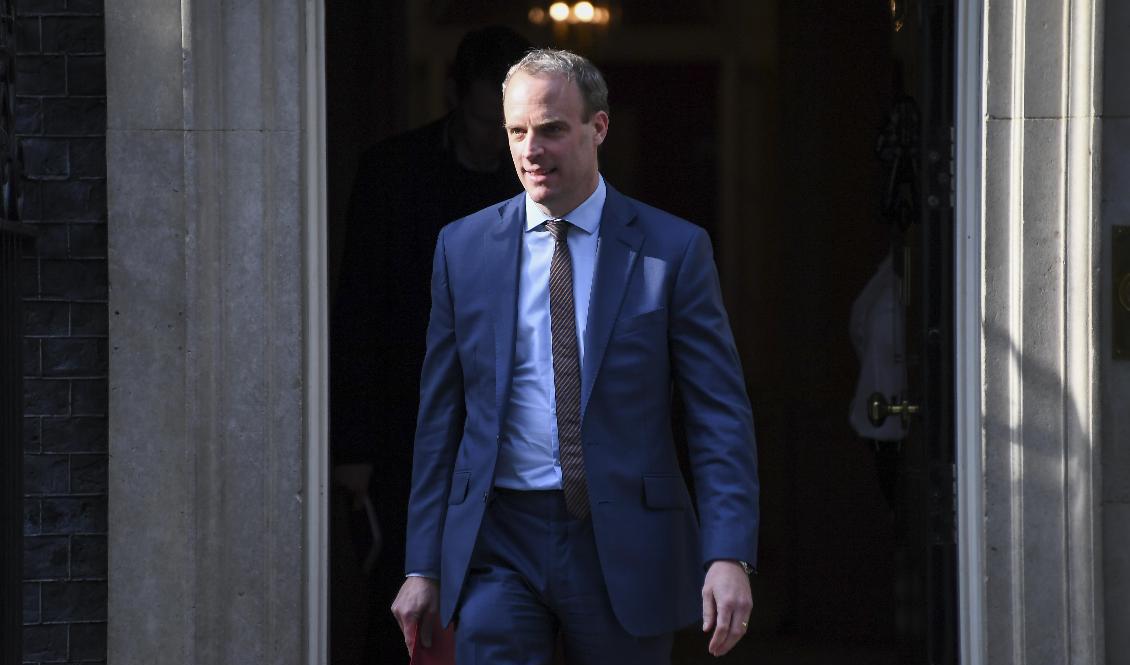 Storbritanniens utrikesminister Dominic Raab. Foto: Alberto Pezzali/AP/TT-arkivbild