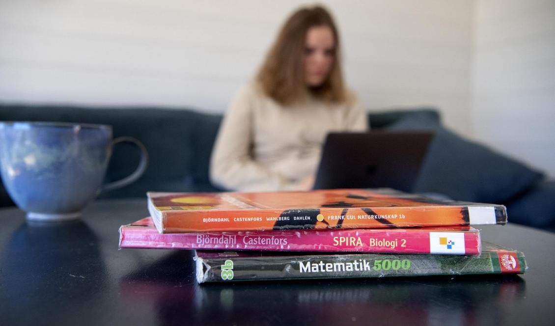 


Gymnasieelever i Sverige studerar hemifrån sedan i mars. Foto: Jessica Gow/TT-arkivbild                                                                                                                                                