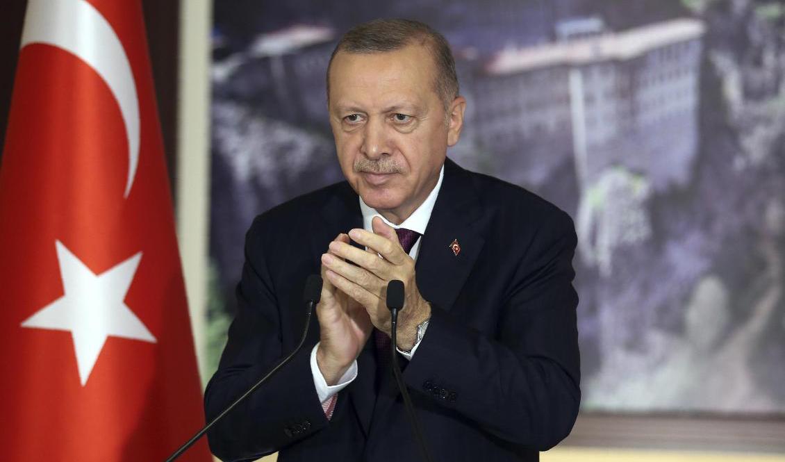 Turkiets president Recep Tayyip Erdogan. Foto: AP/TT