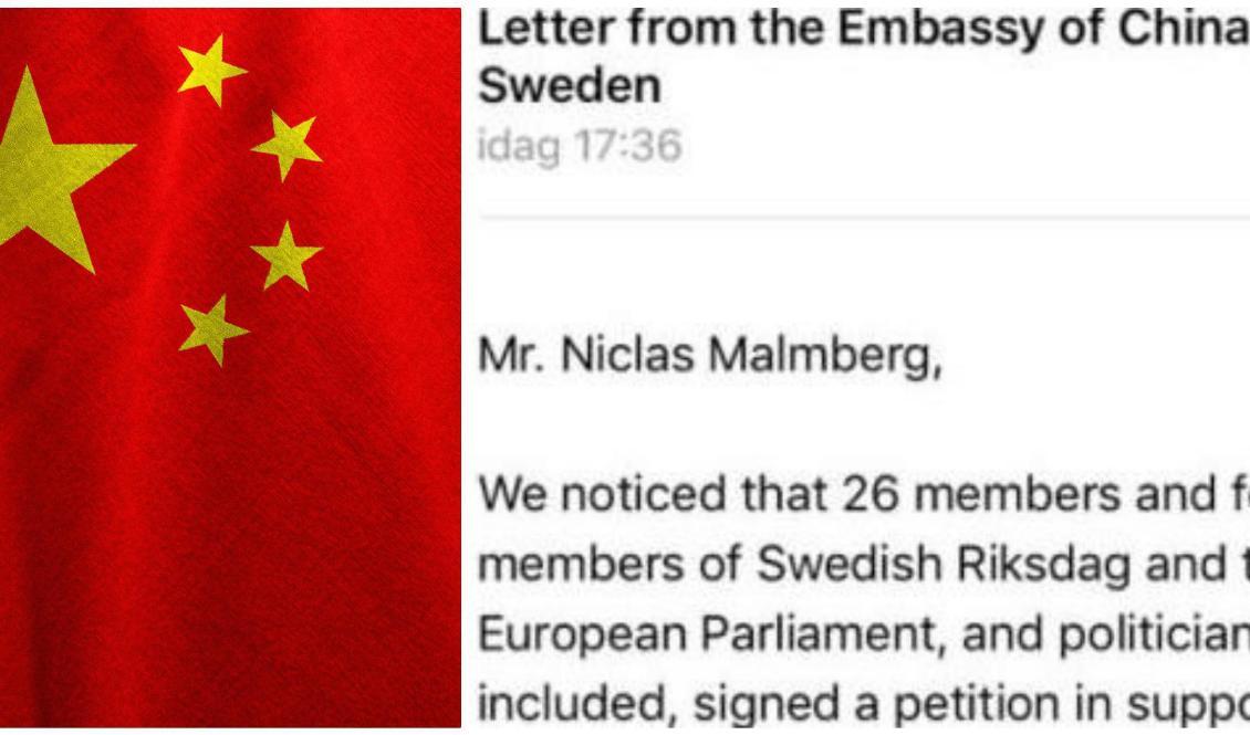 















Förre riksdagsledamoten Niclas Malmberg fick den 19 augusti ett mail från kinesiska ambassaden. Foto: Pete Linforth/Pixabay (vä), skärmavbild                                                                                                                                                                                                                                                                                                                                                                                                                                                                                                                                                                                                                                                                                                                                