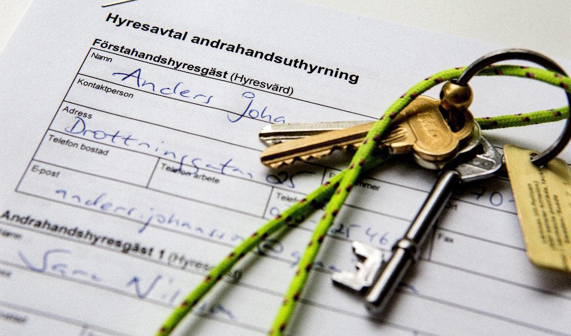 Foto: Att hyra en lägenhet i andra hand kan vara en lösning för många med bostadsbekymmer, men riskerna är också stora. Arkivbild. Christine Olsson/TT