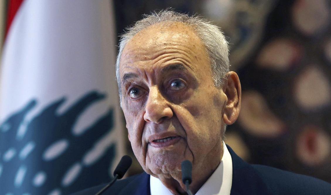 Libanons talman i parlamentet, Nabih Berri. Foto: Bilal Hussein/AP/TT