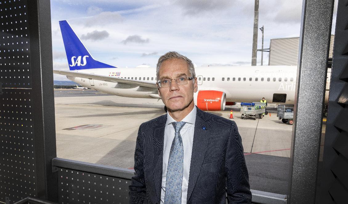 
SAS vd Rickard Gustafson räknar med att flygbolaget kommer klara sig genom krisen om flygbranschen återhämtar sig under 2022. Arkivbild. Foto: Gorm Kallestad/NTB-TT                                            